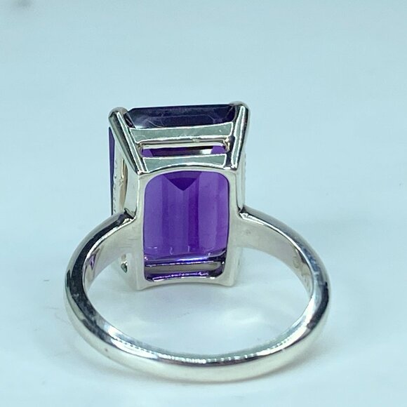 Tiffany & co Sterling Silver Sparkler Amethyst Gemstone Ring Size 8 JR917 - Picture 4 of 6